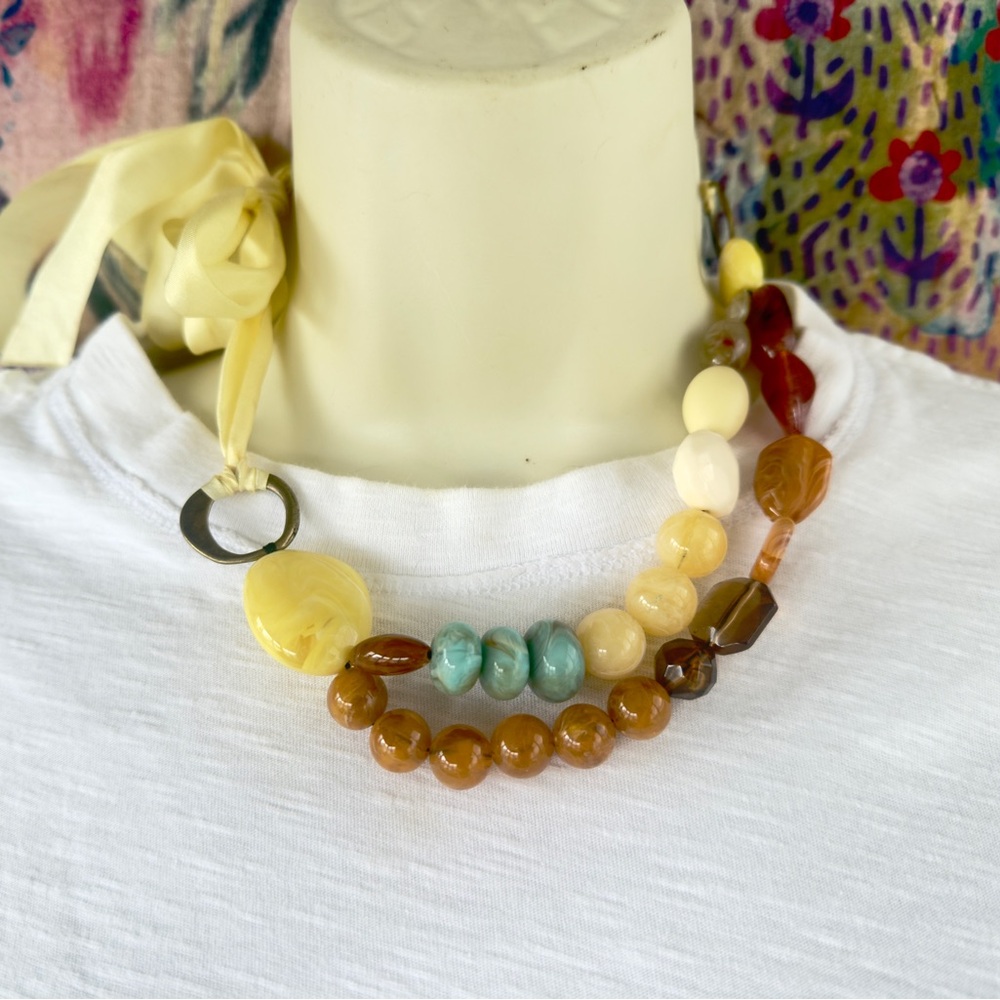 Boho Agate Necklace Choker Collar